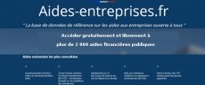 Le site internet aides-entreprises.fr : la base de données de référence des aides publiques aux entreprises